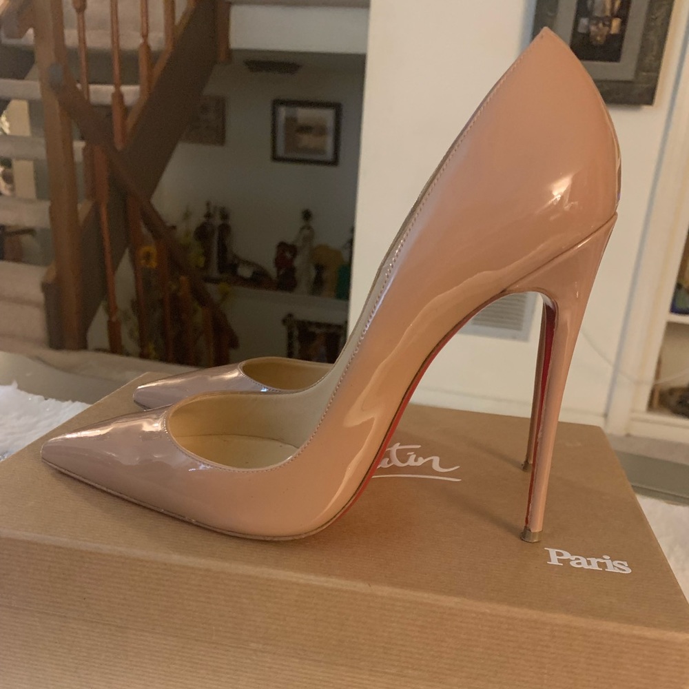Nude So Kate Patent Leather 120 Pumps by CHRISTIAN LOUBOUTIN SZ 10 / 40 🔥🔥